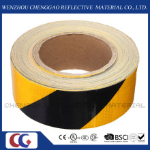 Black & Yellow Stripe Reflective Hazard Self Adhesive Tape (C3500-S)